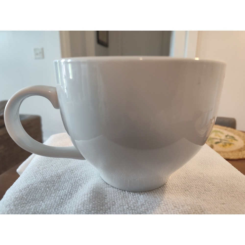 Pottery Barn Great White Coffee Mug Porcelain Large White Latte Cup 18oz